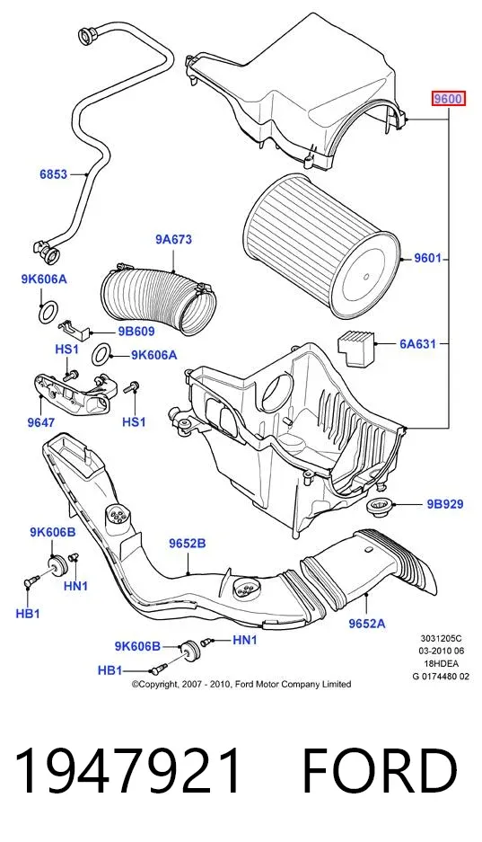 Корпус фільтра 1947921 Ford
