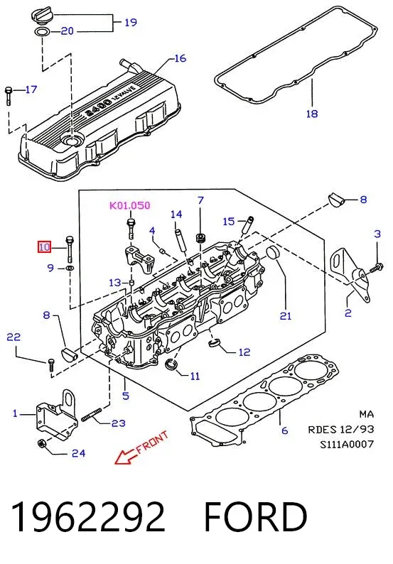 Болт ГБЦ 1962292 Ford