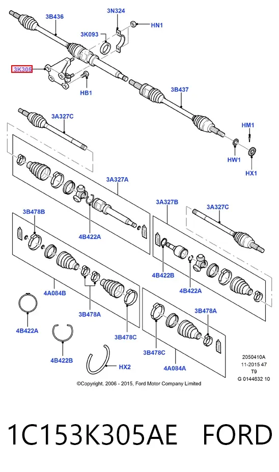  1C153K305AE Ford