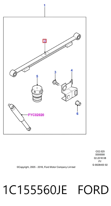 Ресори задні 1C155560JE Ford
