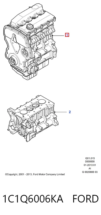 Двигун 1C1Q6006KA Ford