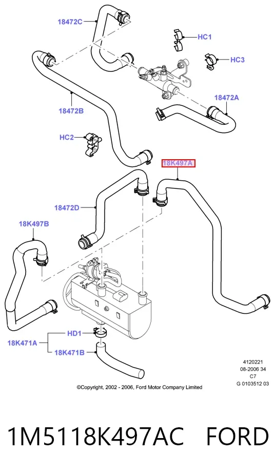 1M5118K497AC Ford
