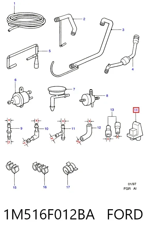 Подушка (опора) двигуна, права 1M516F012BA Ford