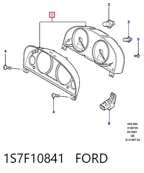 Приладова дошка-щиток приладів 1S7F10841 Ford
