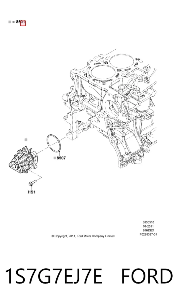 Помпа 1S7G7EJ7E Ford