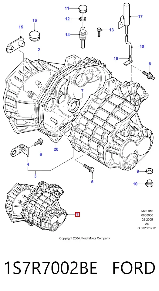 Коробка передач 1S7R7002BE Ford