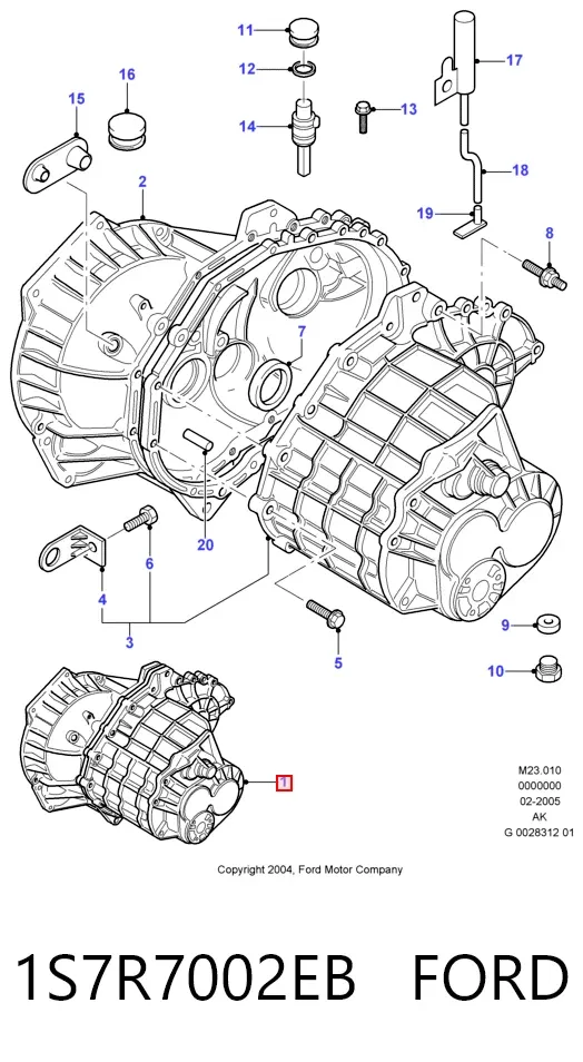 Коробка передач 1S7R7002EB Ford