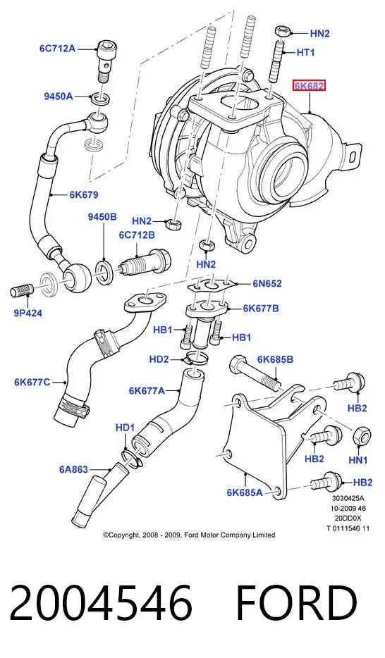 Турбіна 2004546 Ford