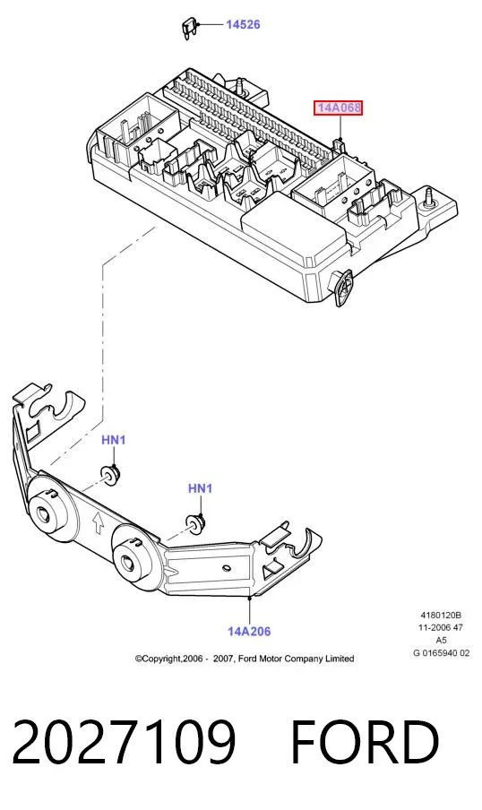 Блок запобіжників 2027109 Ford