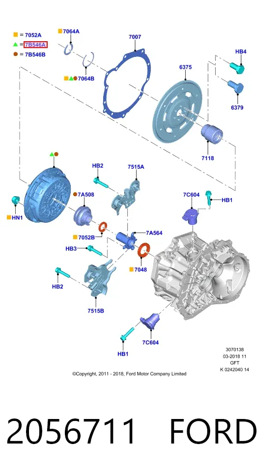 Зчеплення 2056711 Ford