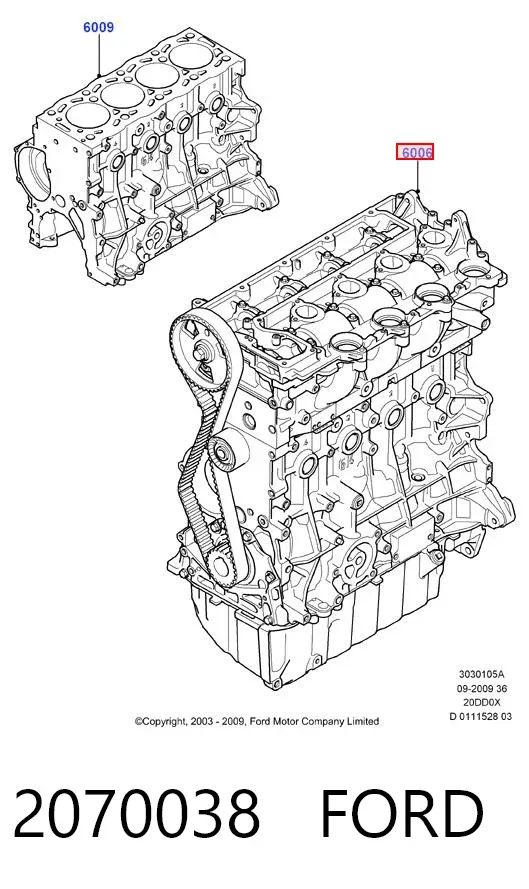 Двигун 2070038 Ford