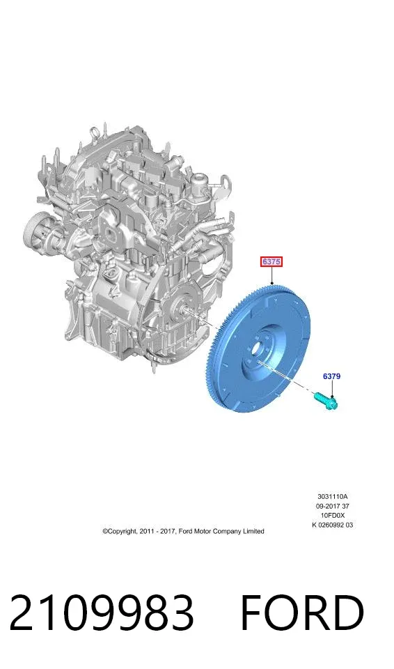 Маховик 2109983 Ford