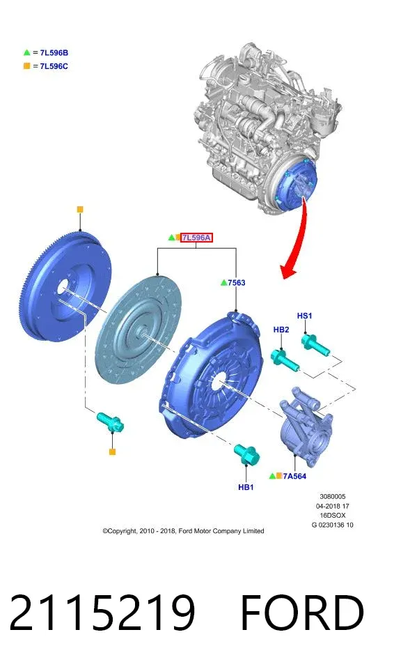 Зчеплення 2115219 Ford