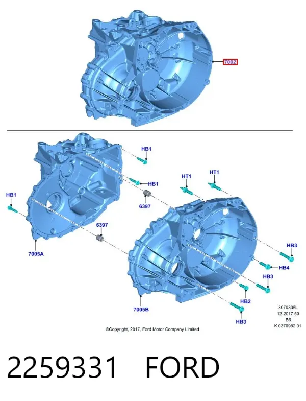 Коробка передач 2259331 Ford