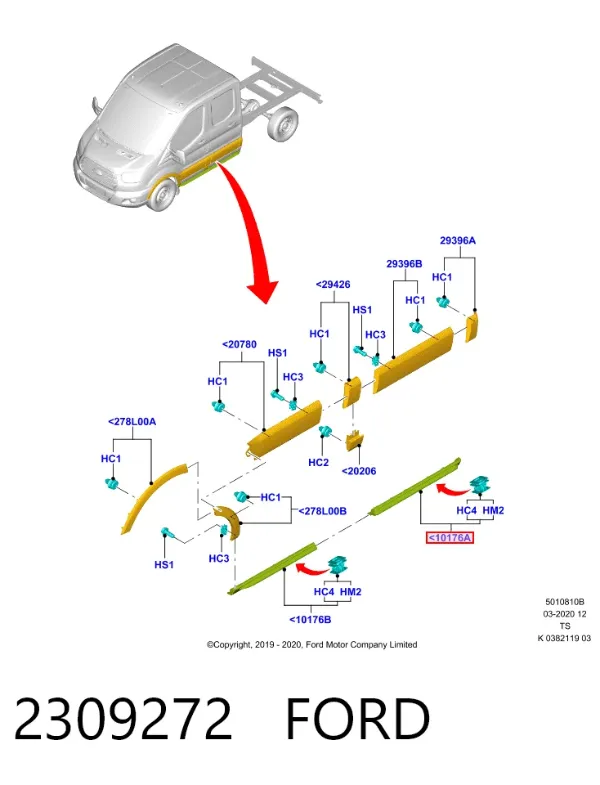  BK31D10154AF5YZ9 Ford