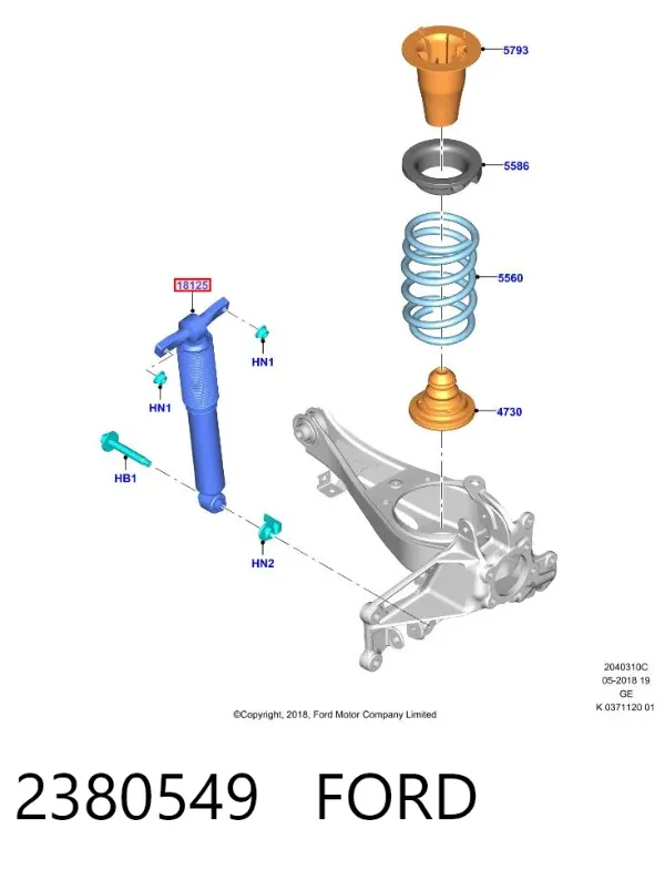 Амортизатор задній 2380549 Ford