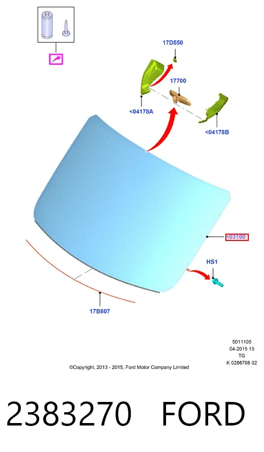 Лобове скло AB85726C XYG