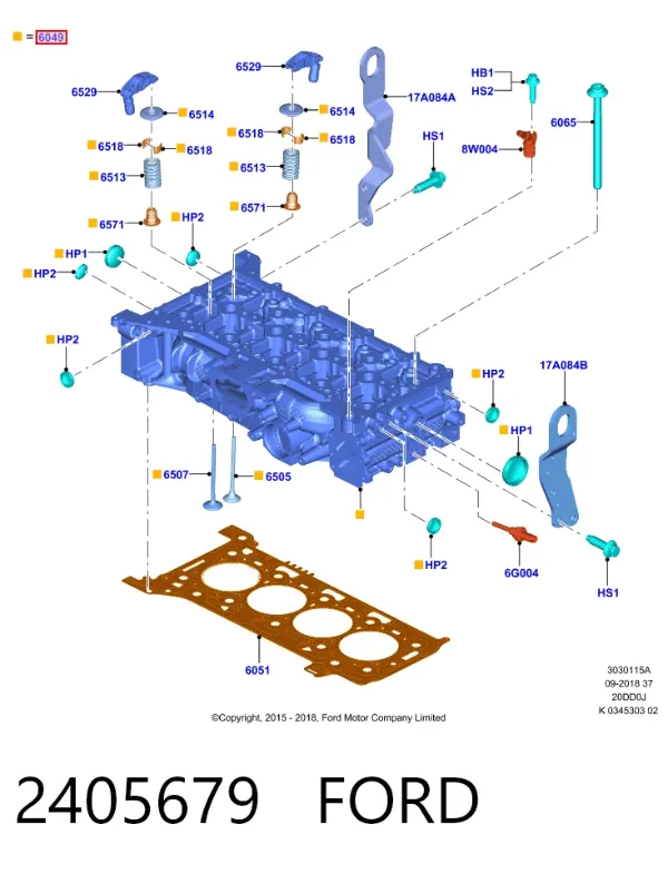 ГБЦ 2405679 Ford