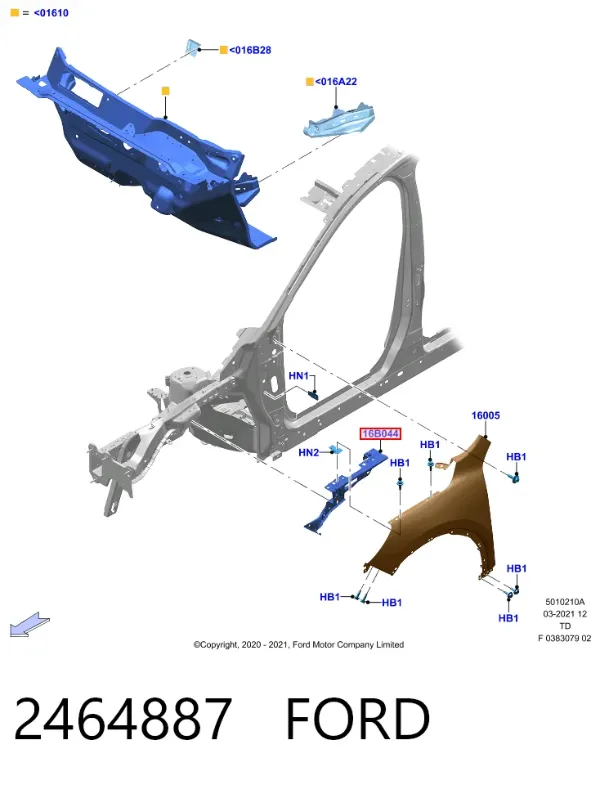  LV4BS16B045AF Ford