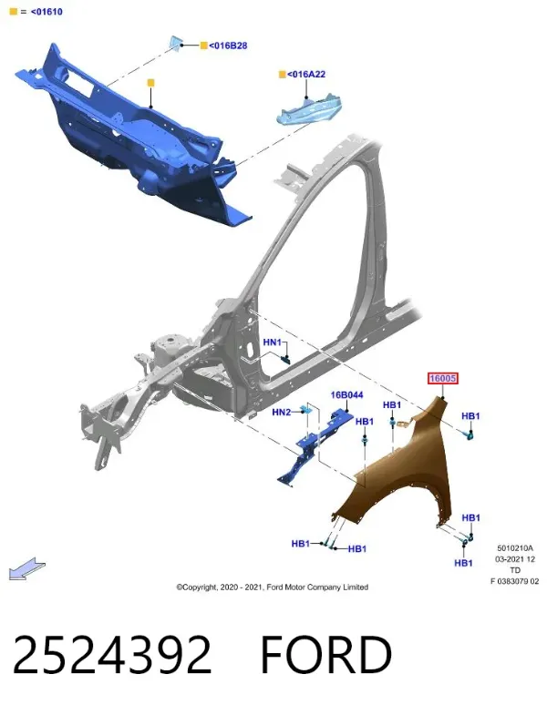 Крила 2524392 Ford