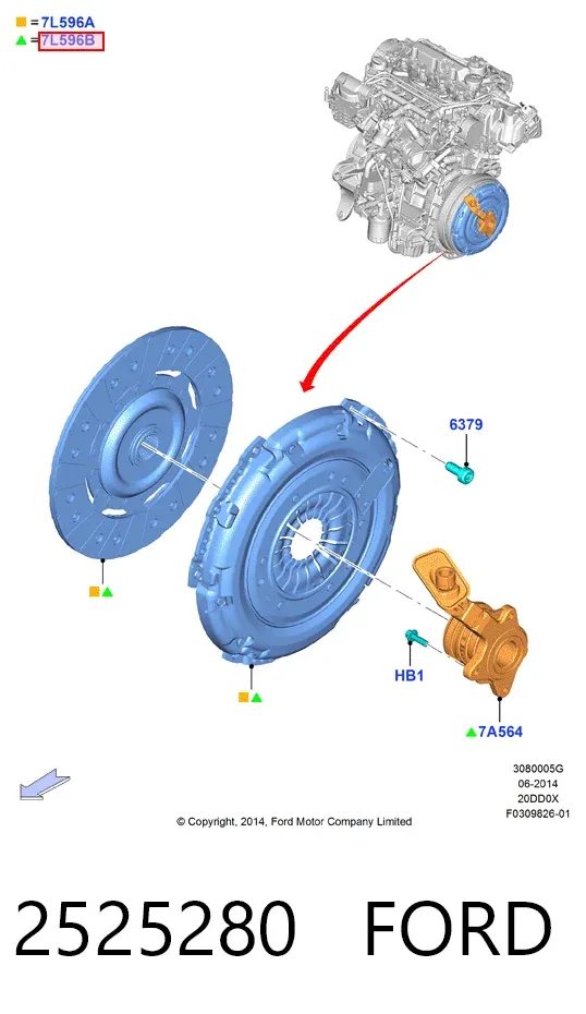 Зчеплення 2525280 Ford