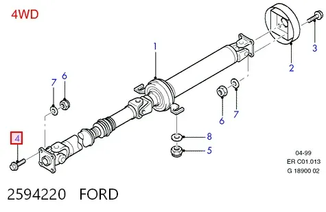 Болт карданного валу 2594220 Ford