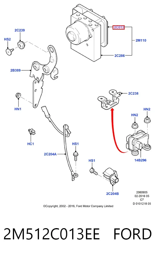 Генератор 2M512C013EE Ford