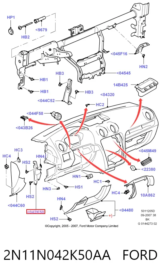  2N11N042K50AA Ford