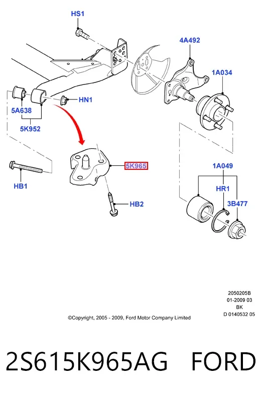  2S615K965AG Ford
