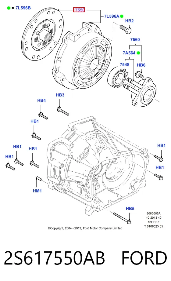 Диск зчеплення 2S617550AB Ford