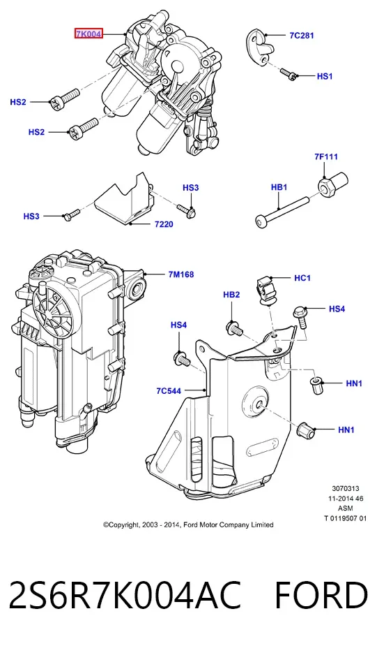  2S6R7K004AC Ford