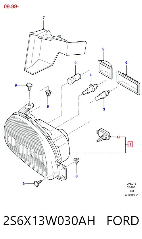 Фара ліва 2S6X13W030AH Ford