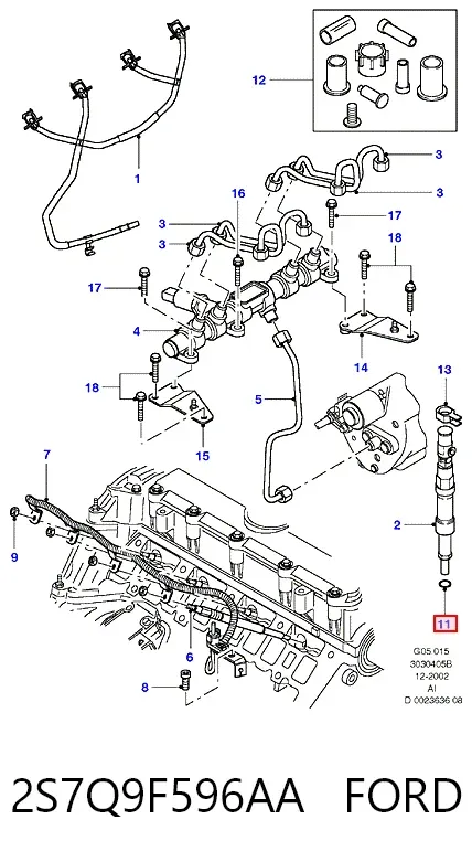 Кільце форсунки 2S7Q9F596AA Ford