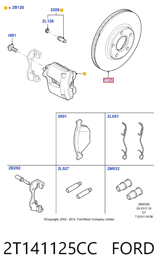 Гальмівні диски передні 2T141125CC Ford
