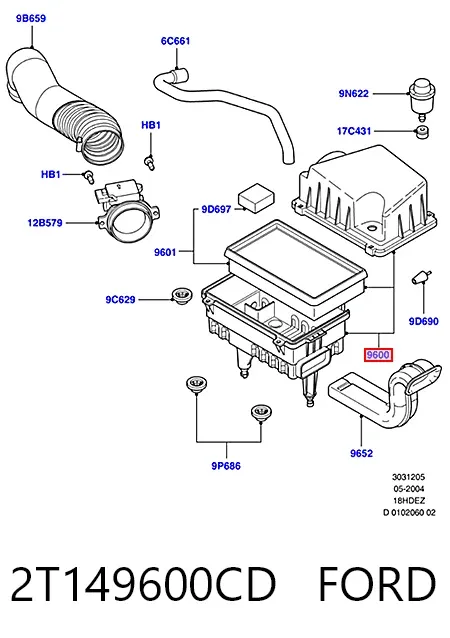 Корпус фільтра 2T149600CD Ford