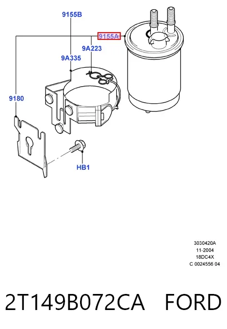 Паливний фільтр 2T149B072CA Ford