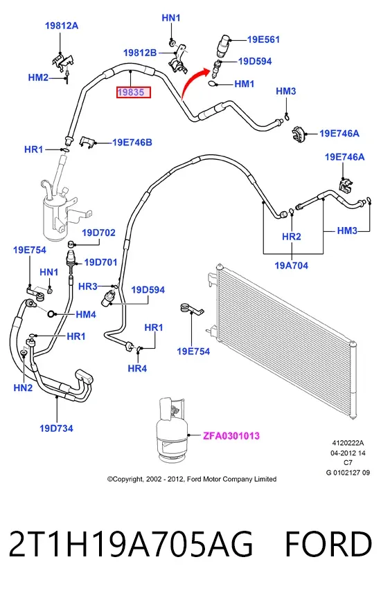  2T1H19A705AG Ford