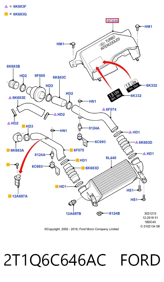  2T1Q6C646AC Ford