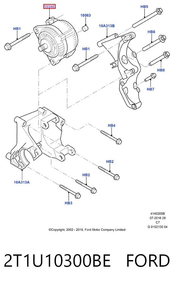 Генератор 2T1U10300BE Ford