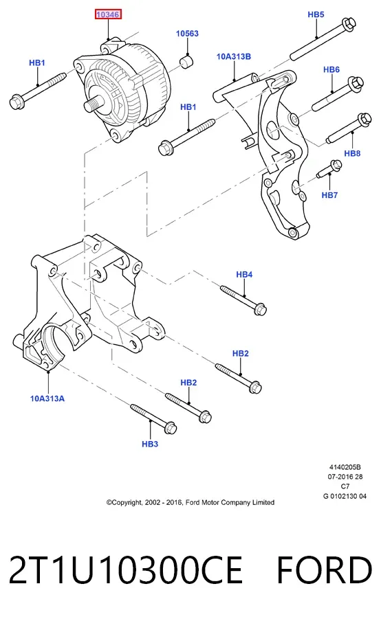 Генератор 2T1U10300CE Ford