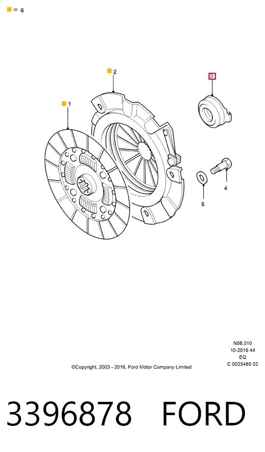 Вижимний підшипник 3396878 Ford