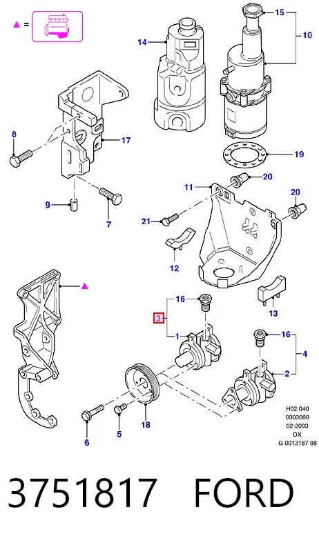 Насос ГУР 3751817 Ford