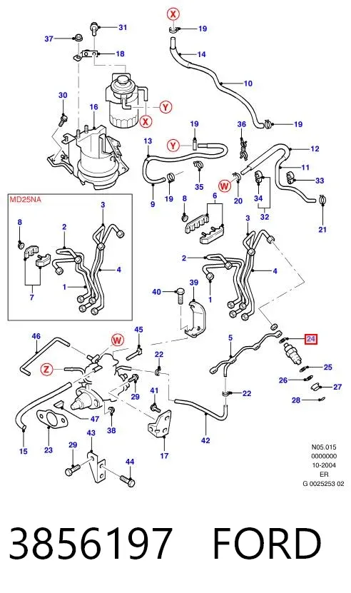 Кільце форсунки 3856197 Ford