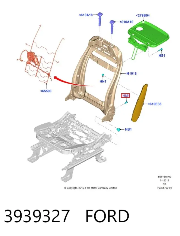 Пістон (кліп) кріплення бампера заднього 3939327 Ford