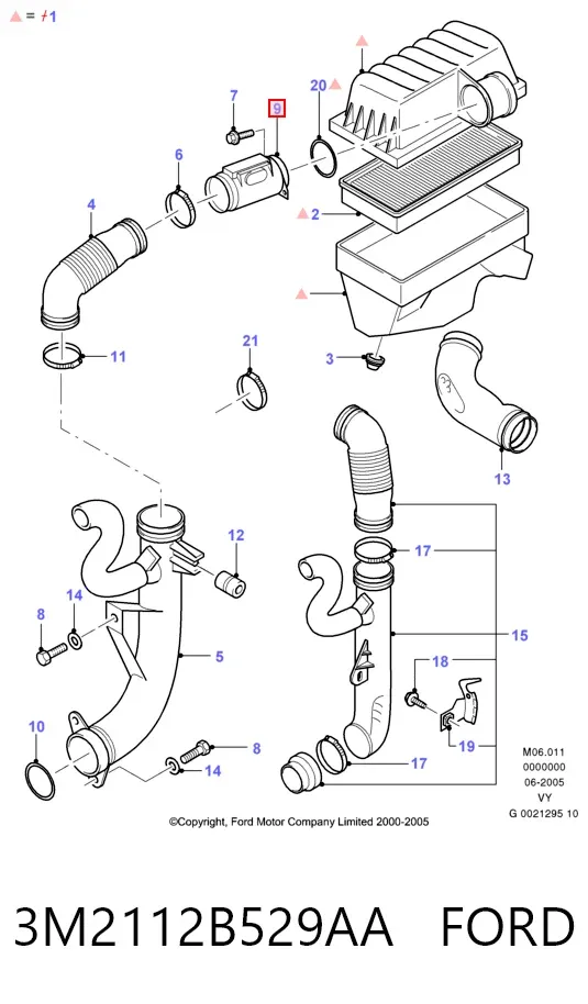 ДМРВ 3M2112B529AA Ford