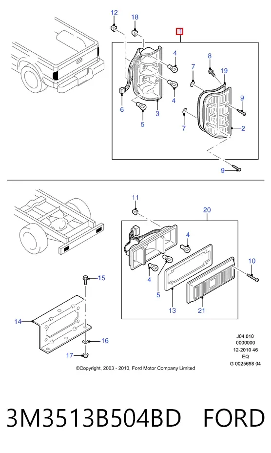 Лівий стоп 3M3513B504BD Ford