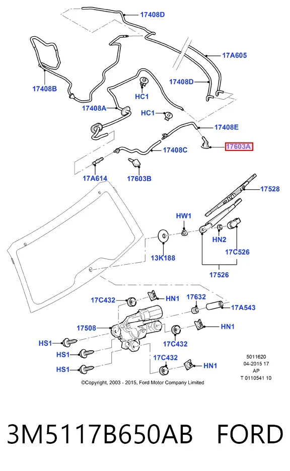  3M5117B650AB Ford