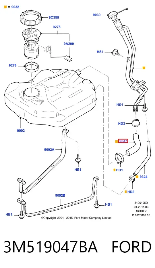  3M519047BA Ford