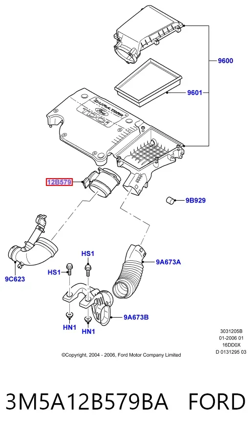 ДМРВ 3M5A12B579BA Ford