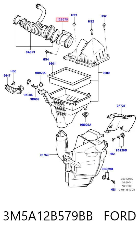 ДМРВ 3M5A12B579BB Ford